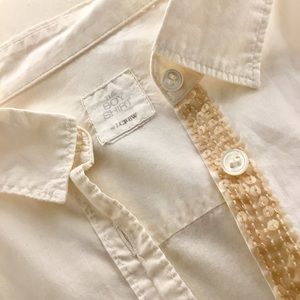 JCrew  boyfriend shirt w/ sequins - Size M